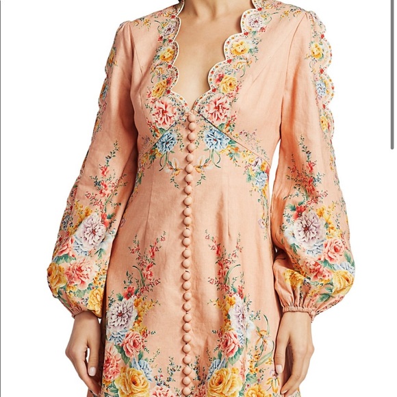 Zimmerman Zinnia Scallop Mini Dress - Picture 6 of 10